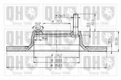 QUINTON HAZELL bdc3214 -  Тормозной диск